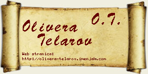 Olivera Telarov vizit kartica